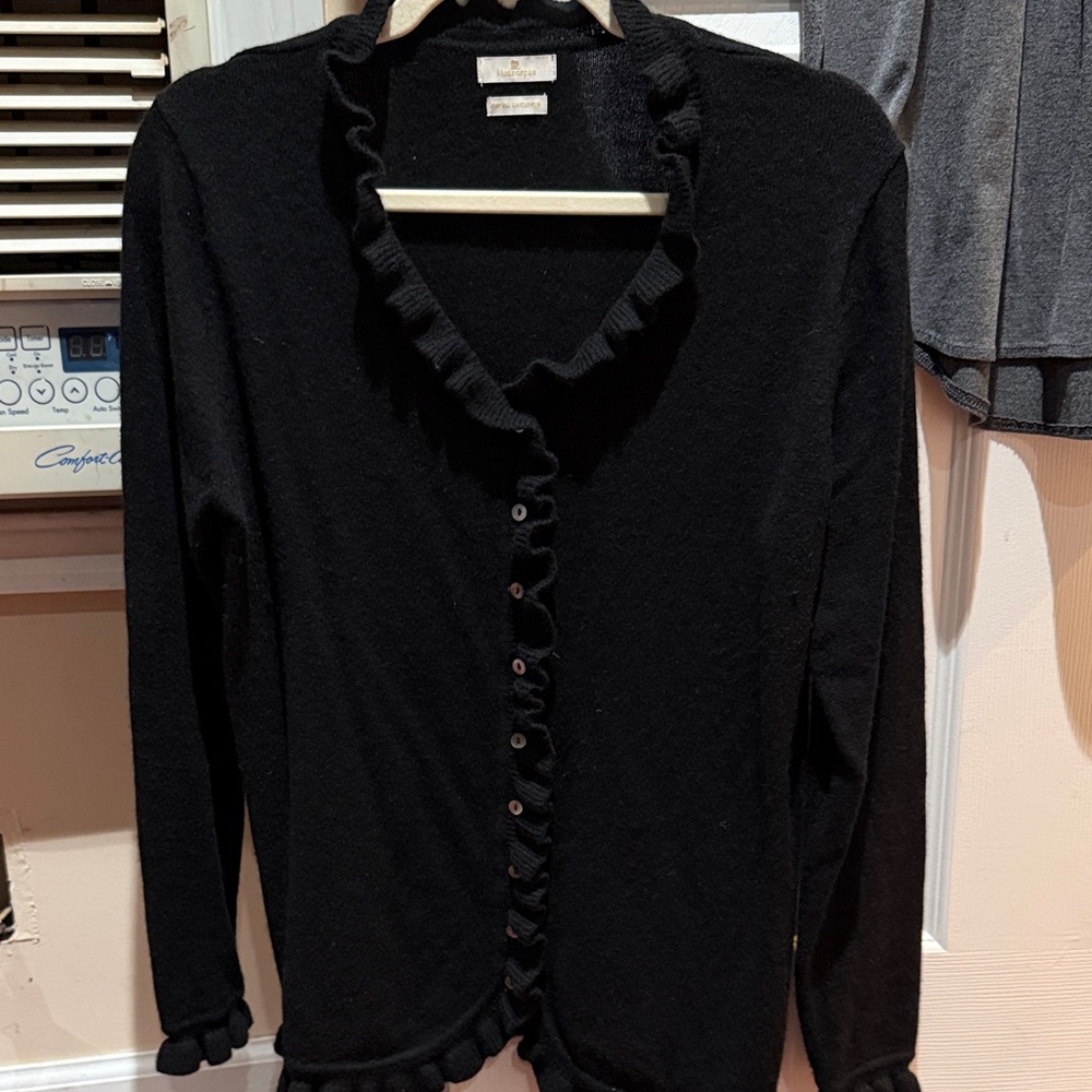 Munro Midnight Ruffle Cardigan